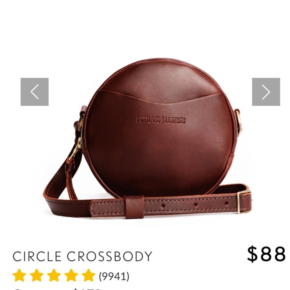 Portland Leather Circle Crossbody Bag - small
